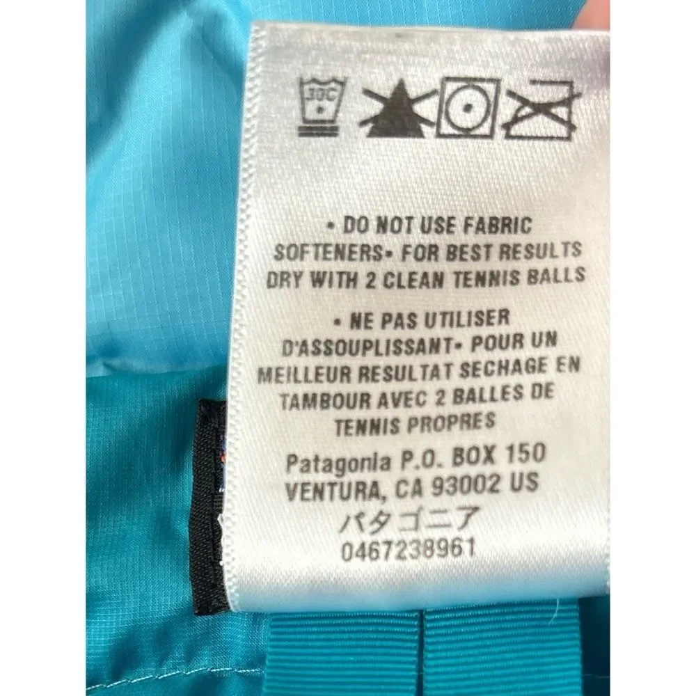 Patagonia Down Sweater Jacket in Robins Egg Blue Size S ~ Excellent